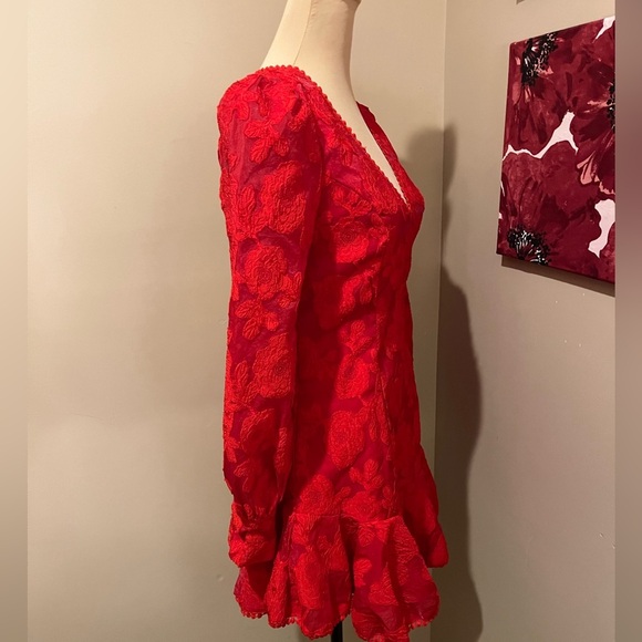 Selfie Leslie Red Lace Mini Dress, size 6 US - Picture 6 of 9